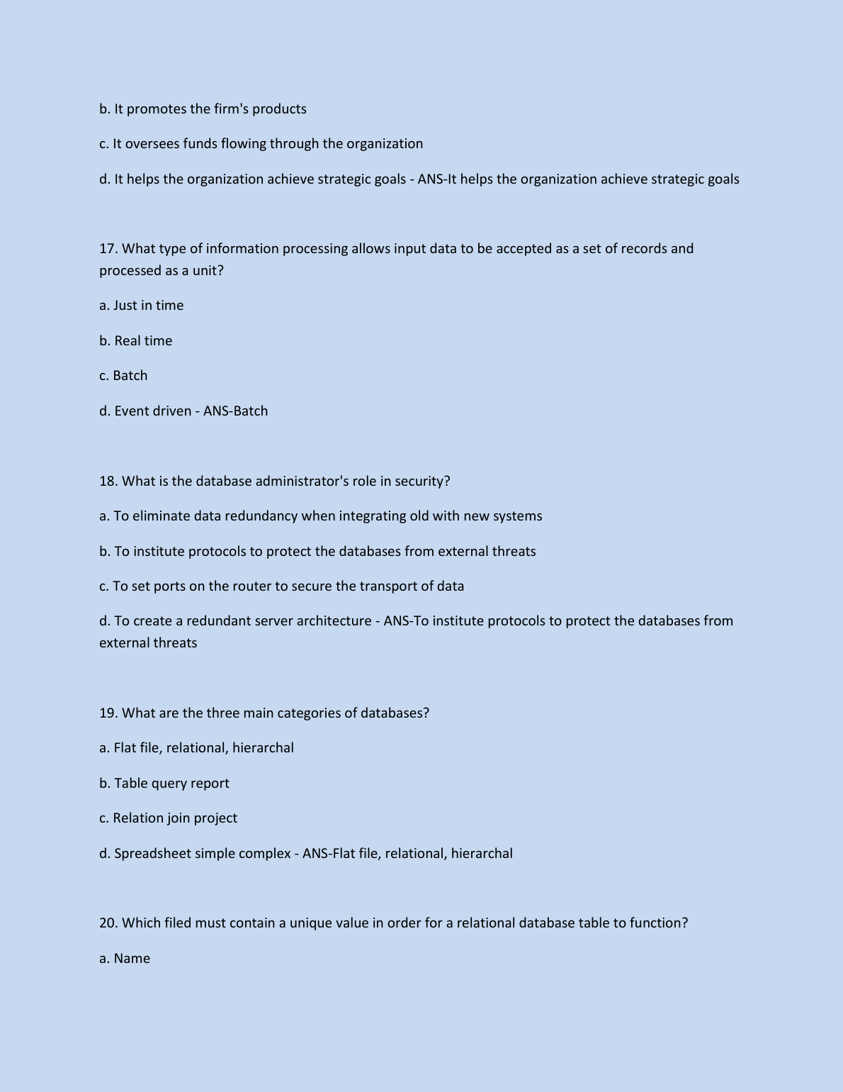 WGU C182 Exam Questions And Verified Answers 2024 2025