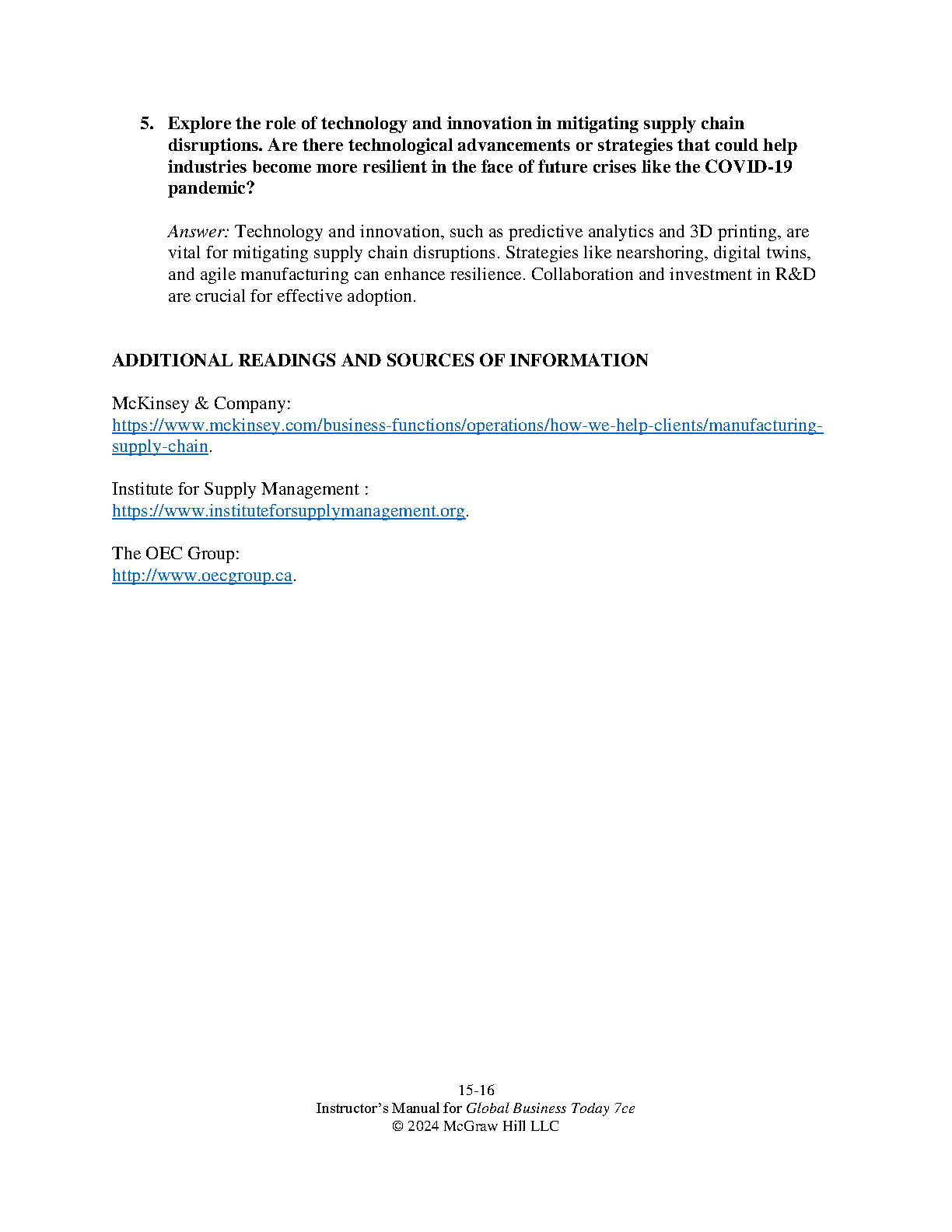 Global Business Today 7th Canadian Edition Instructor Manual IMG-1