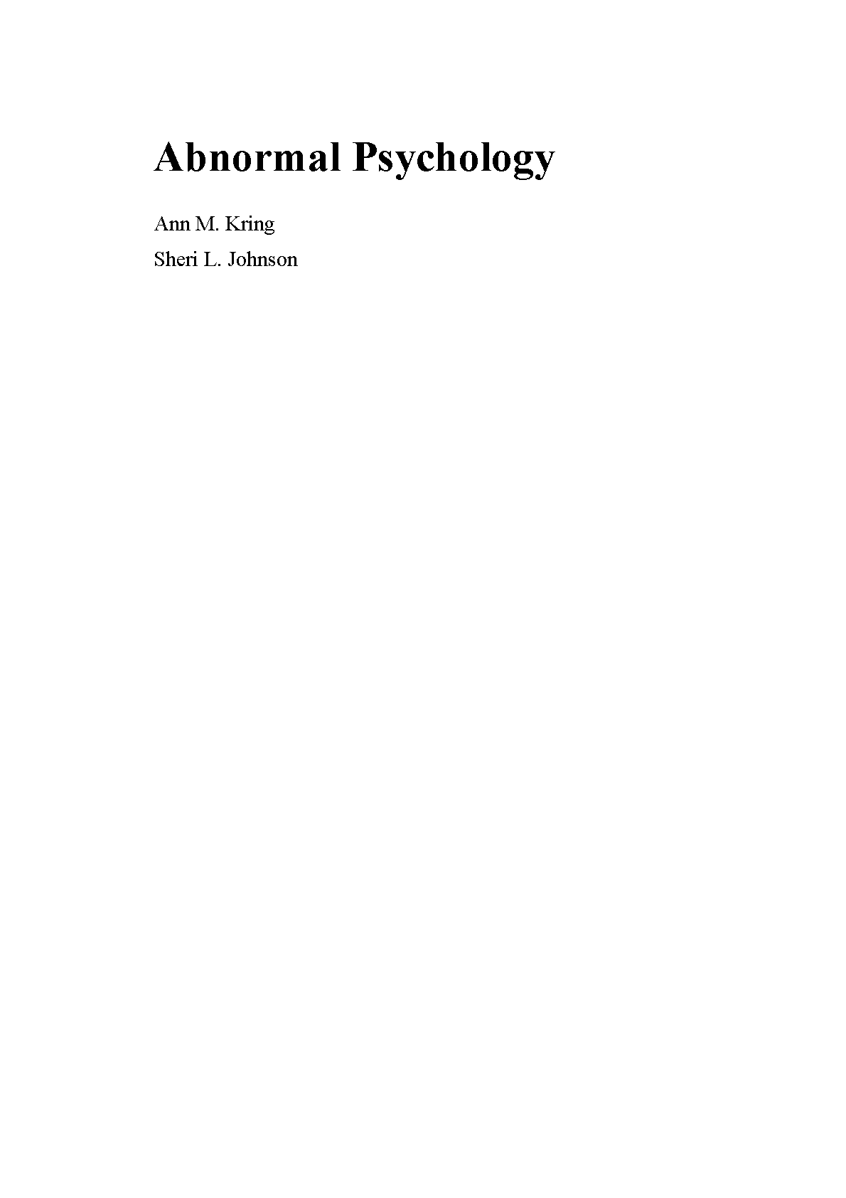 Abnormal Psych 15e Test Bank & Solutions Manual