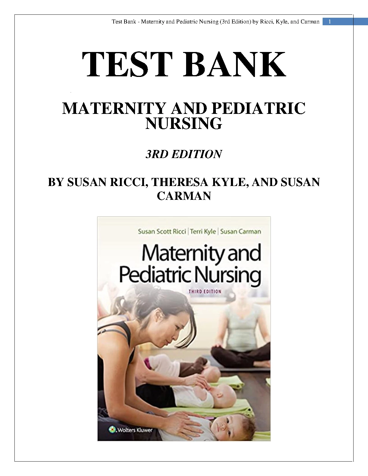 Maternity & Pediatric Nursing Test Bank 2026/27 IMG-1
