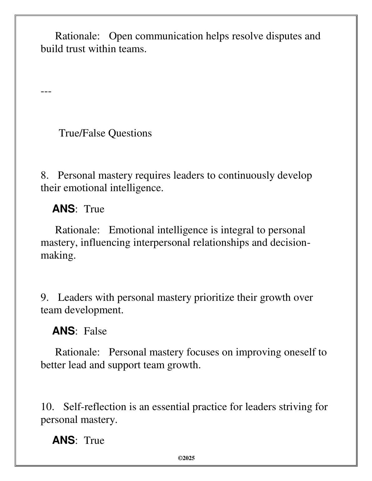 WGU NURS 6431 Leading With Personal Mastery Exam Q&A 2025 IMG-1