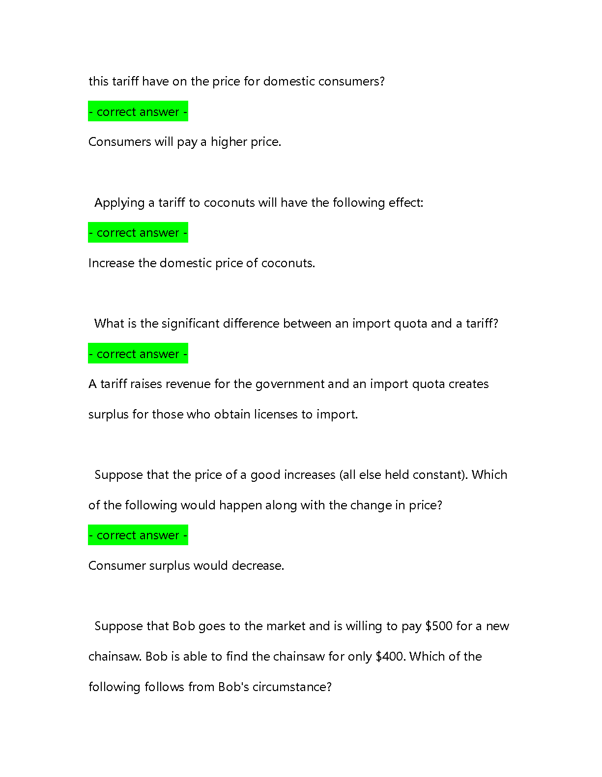 WGU C211 Global Economics Exam Questions and Answers