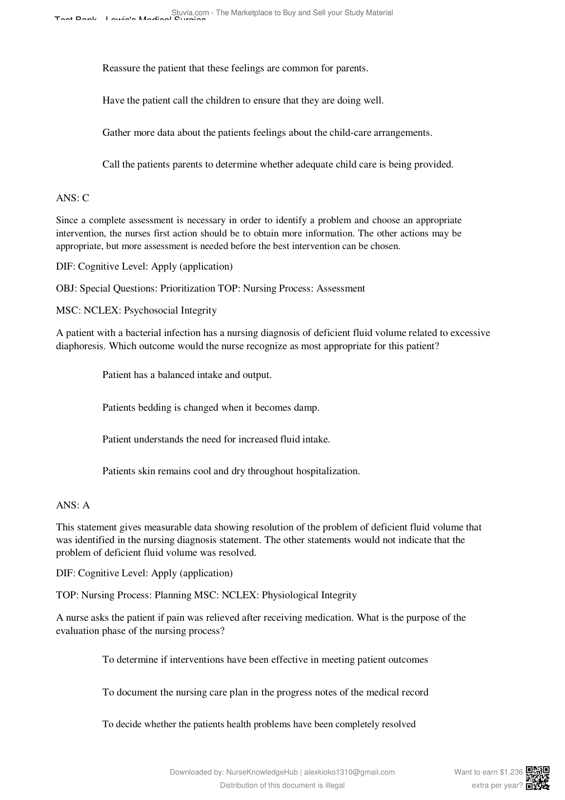 Medical Surgical Nursing Test Bank 2026/27 11th Ed IMG-3