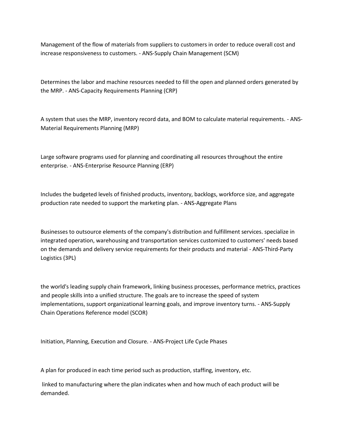 WGU C215 Operations Management Exam Prep Guide & Terms IMG-1