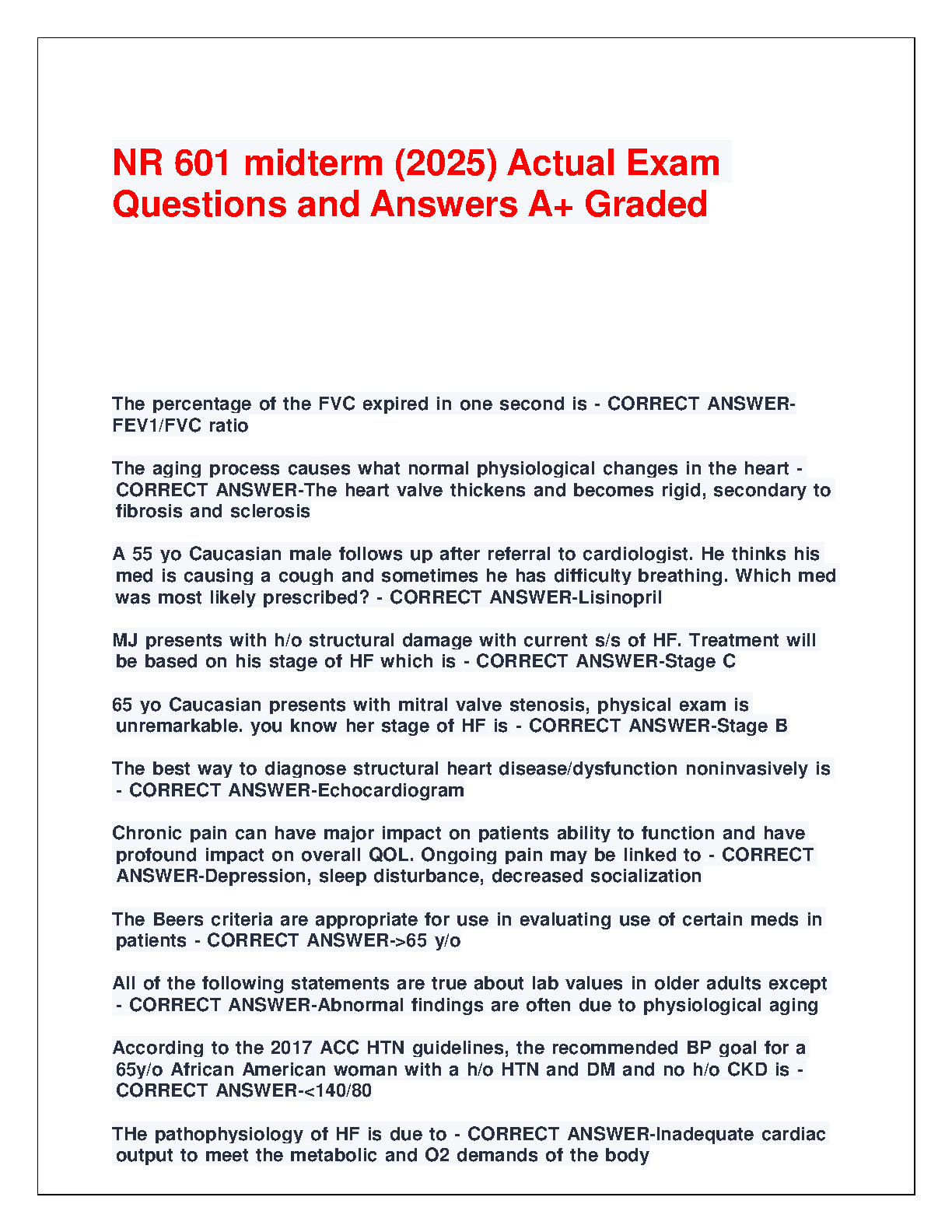 NR 601 Midterm Past Papers with Graded Answers (A+) IMG-1