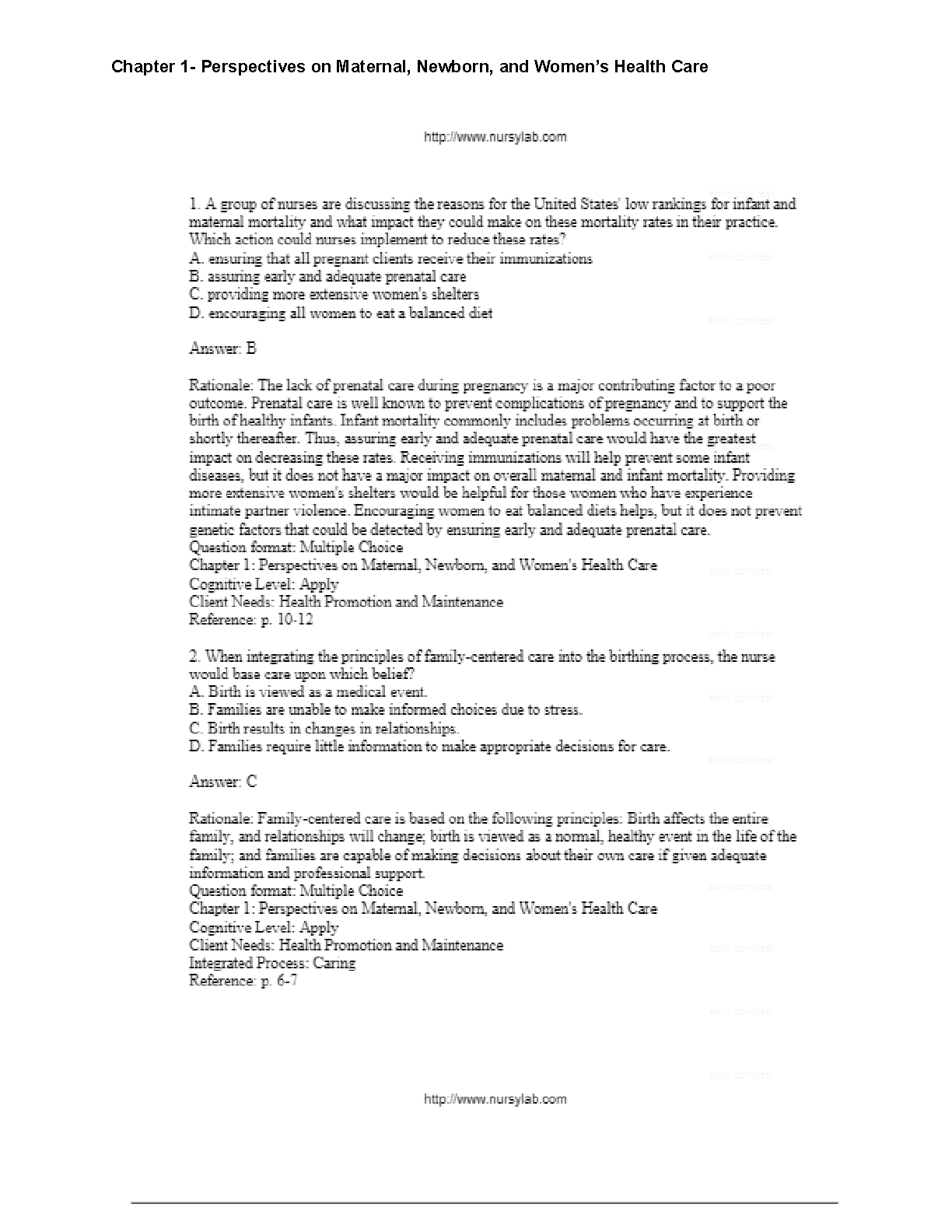 Maternity & Newborn Nursing Test Bank 2026/27 IMG-3