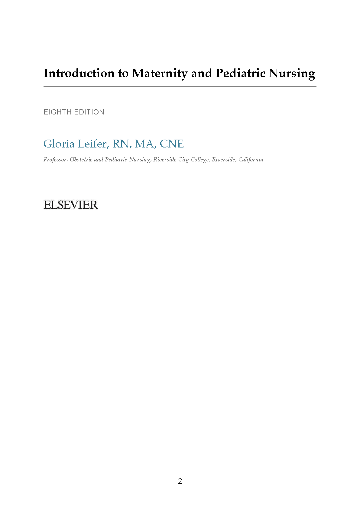 Maternity & Pediatric Nursing Guide | Lois Leifer 8e 2026/27