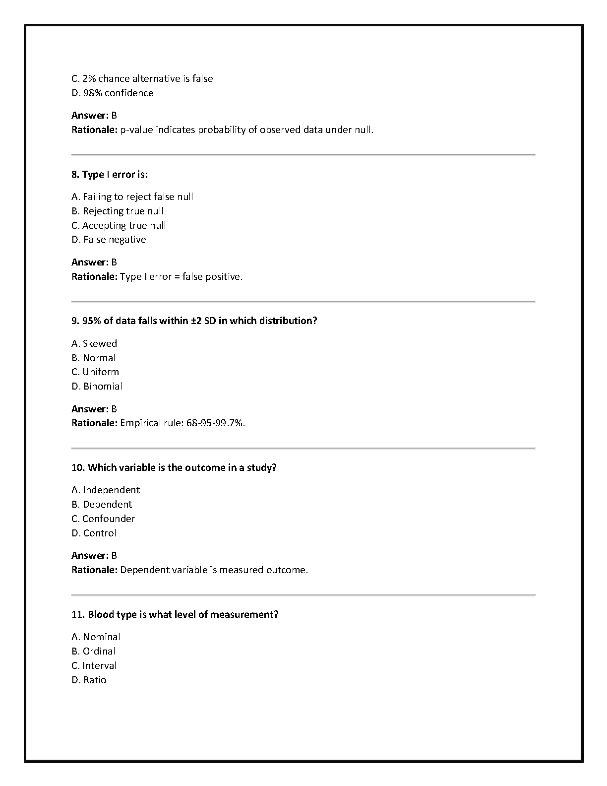 WGU C784 Applied Healthcare Statistics Study Guide IMG-3