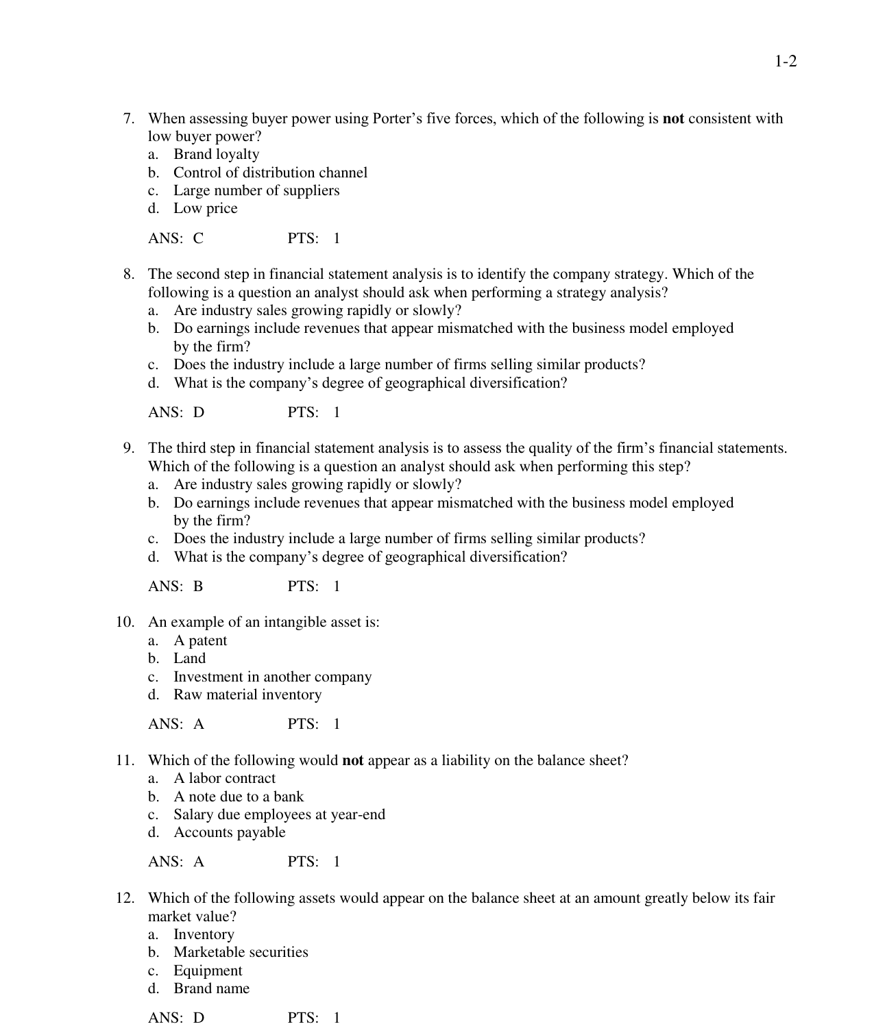 Financial Reporting 9th Edition Exam Review