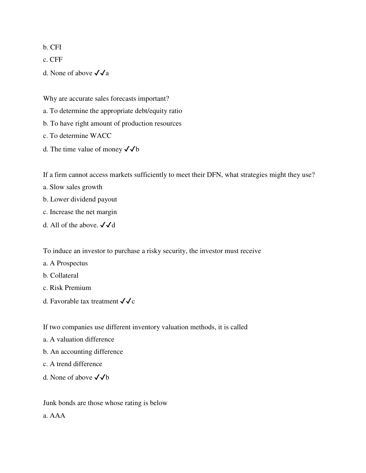 C214 Financial Mgmt Practice Exam Answers WGU IMG-1