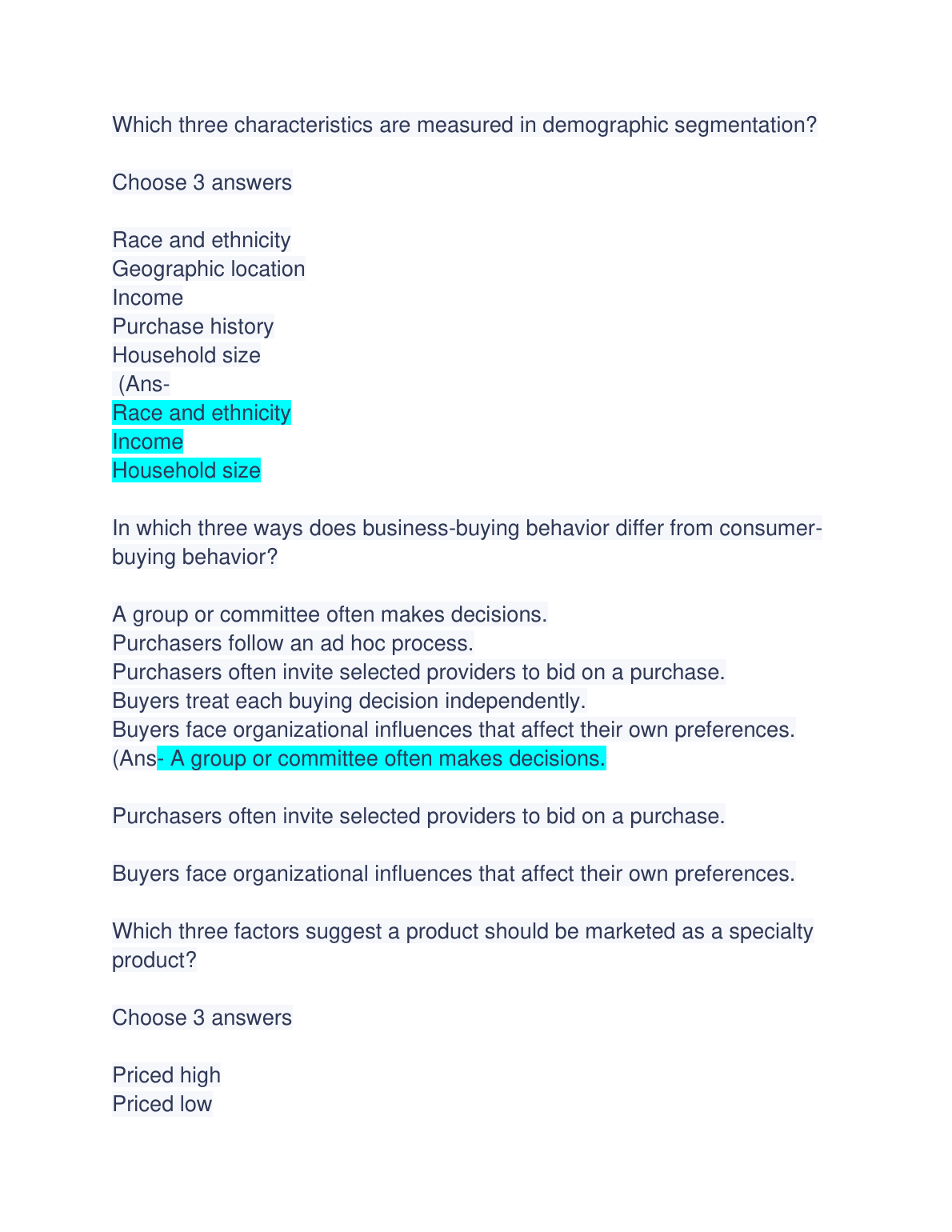 WGU C201 Pre-Assessment Qs and As 2024/25