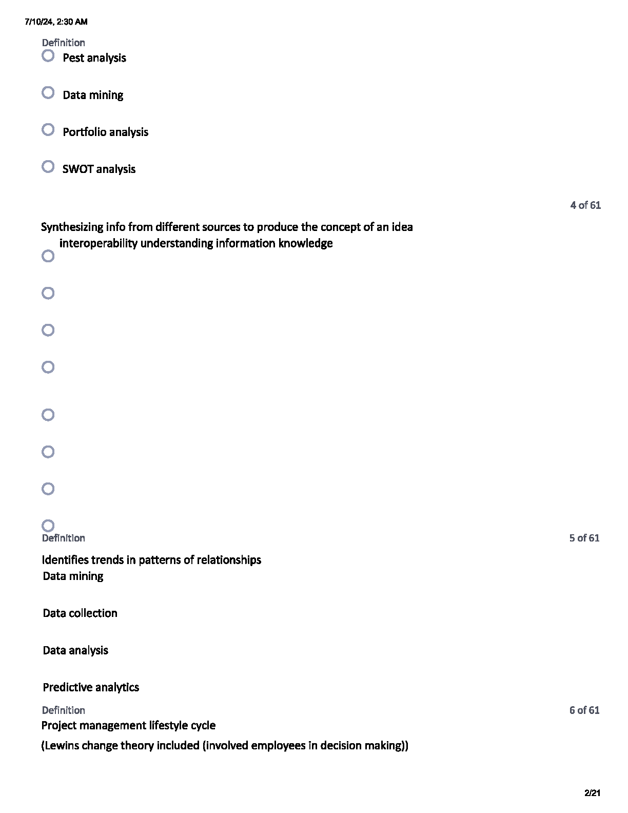 D220 Nursing Informatics Test Bank WGU Exam