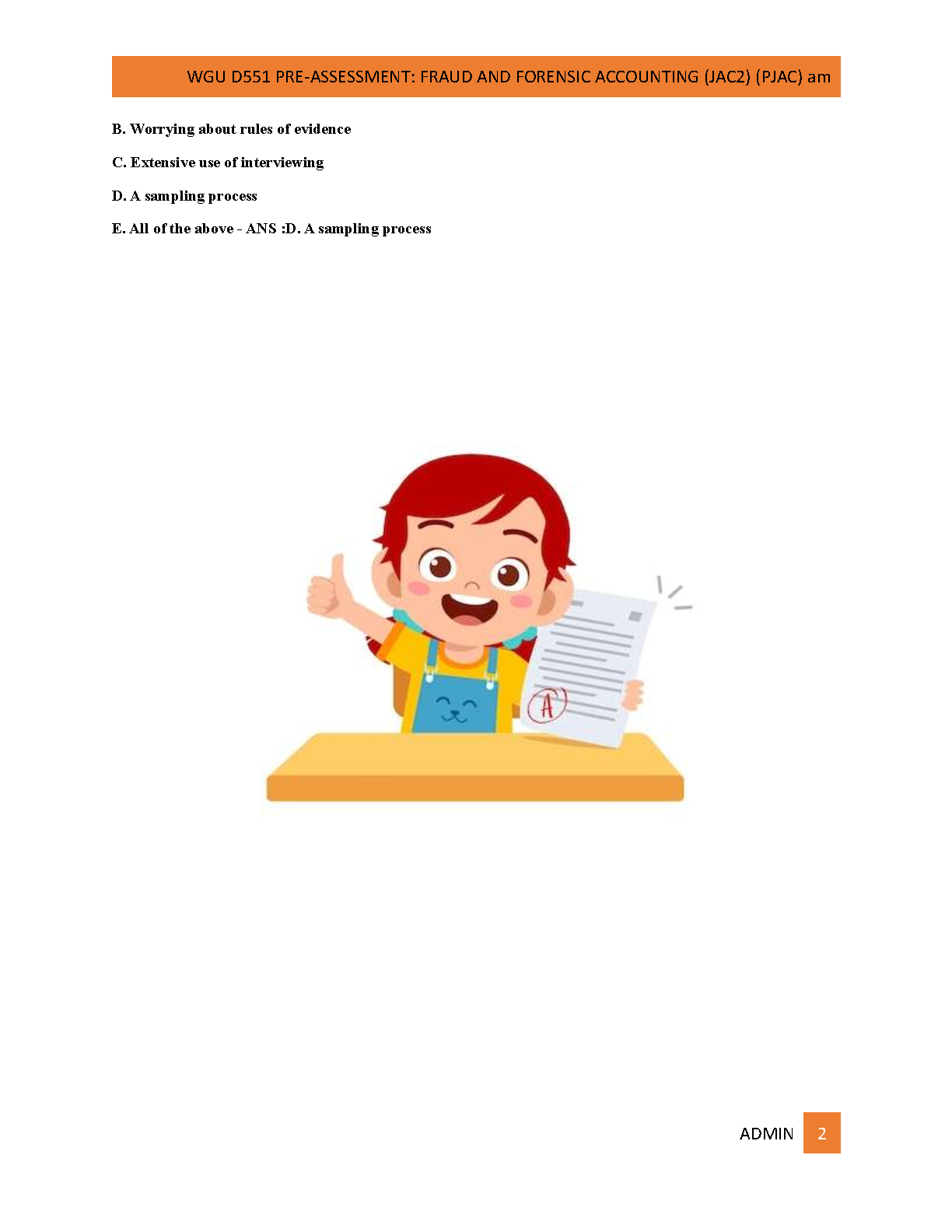 WGU D551 Fraud Forensic Accounting Exam Prep Guide