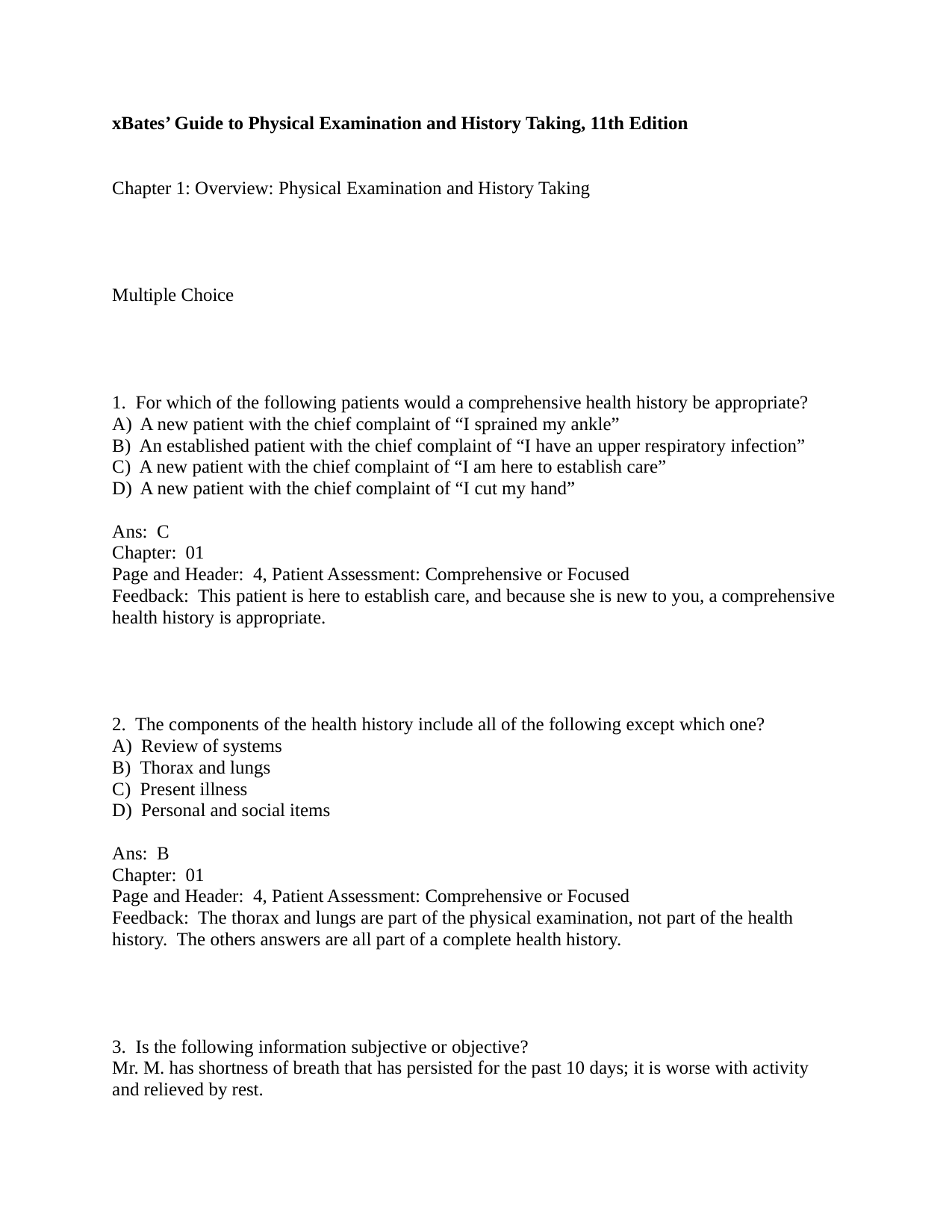 Bates’ Guide to Physical Examination and History Taking, 11E