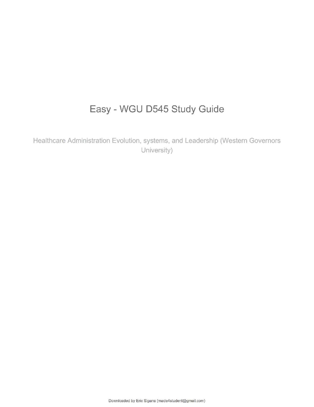 WGU D545 Study Guide: Ace Your Healthcare Admin Exam (2024-2025) IMG-1