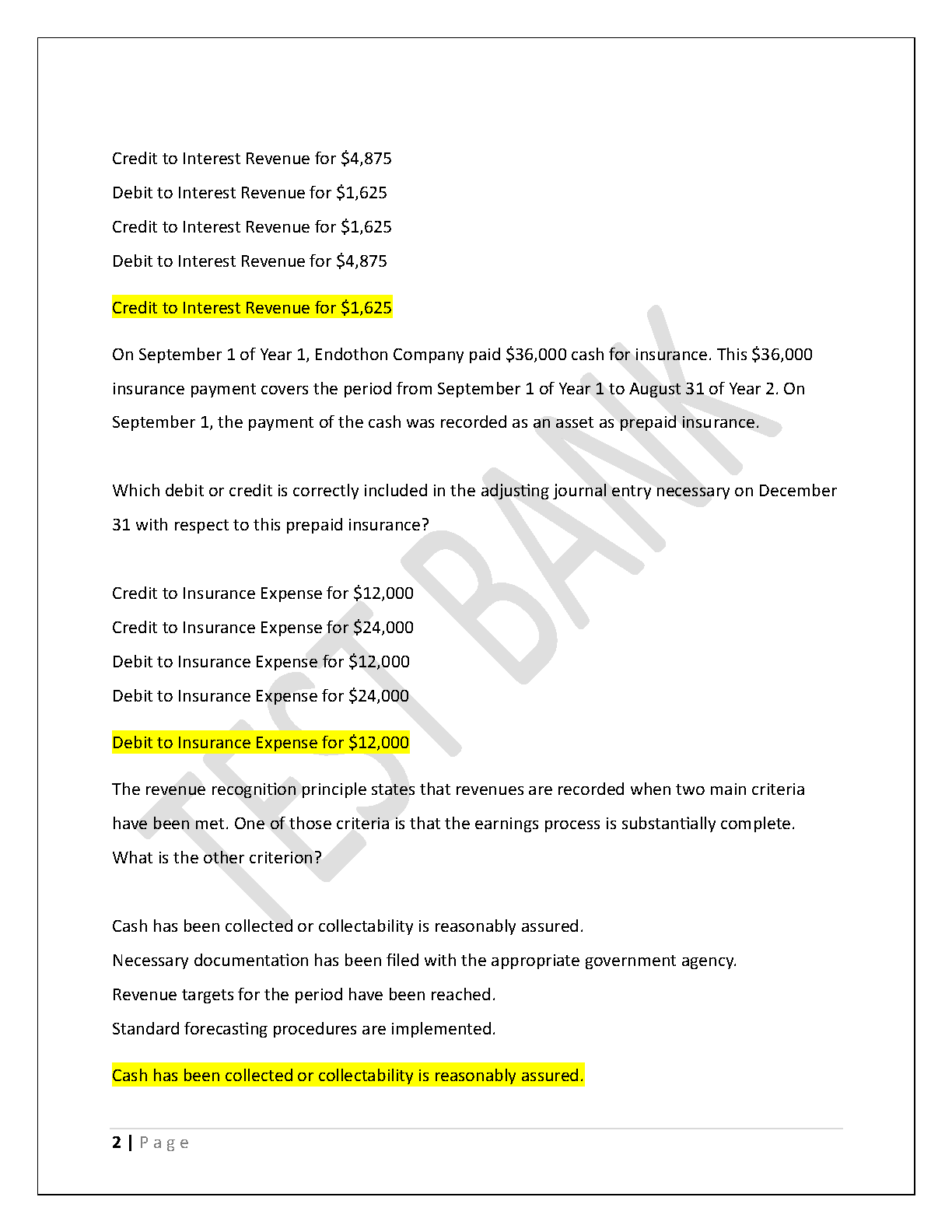 WGU D102 Financial Accounting Test Bank: Spiceland 7th Ed.