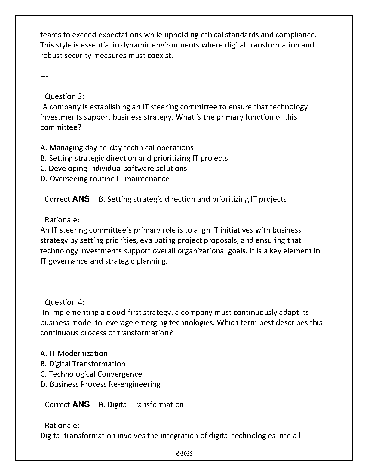WGU D370 IT Leadership Objectives 2025 Exam Prep Guide IMG-3