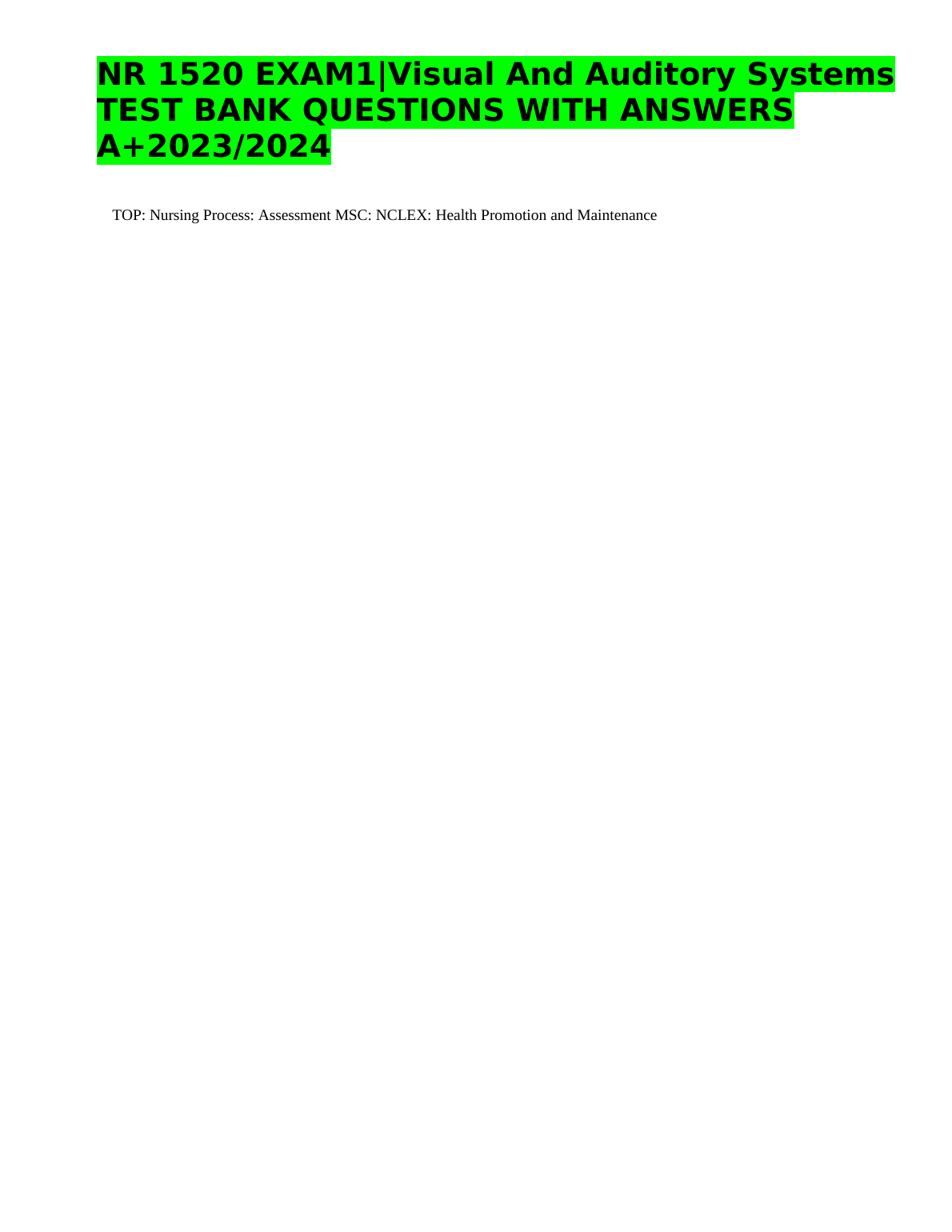NR 1520 Visual & Auditory Test Bank 2026/27 IMG-3