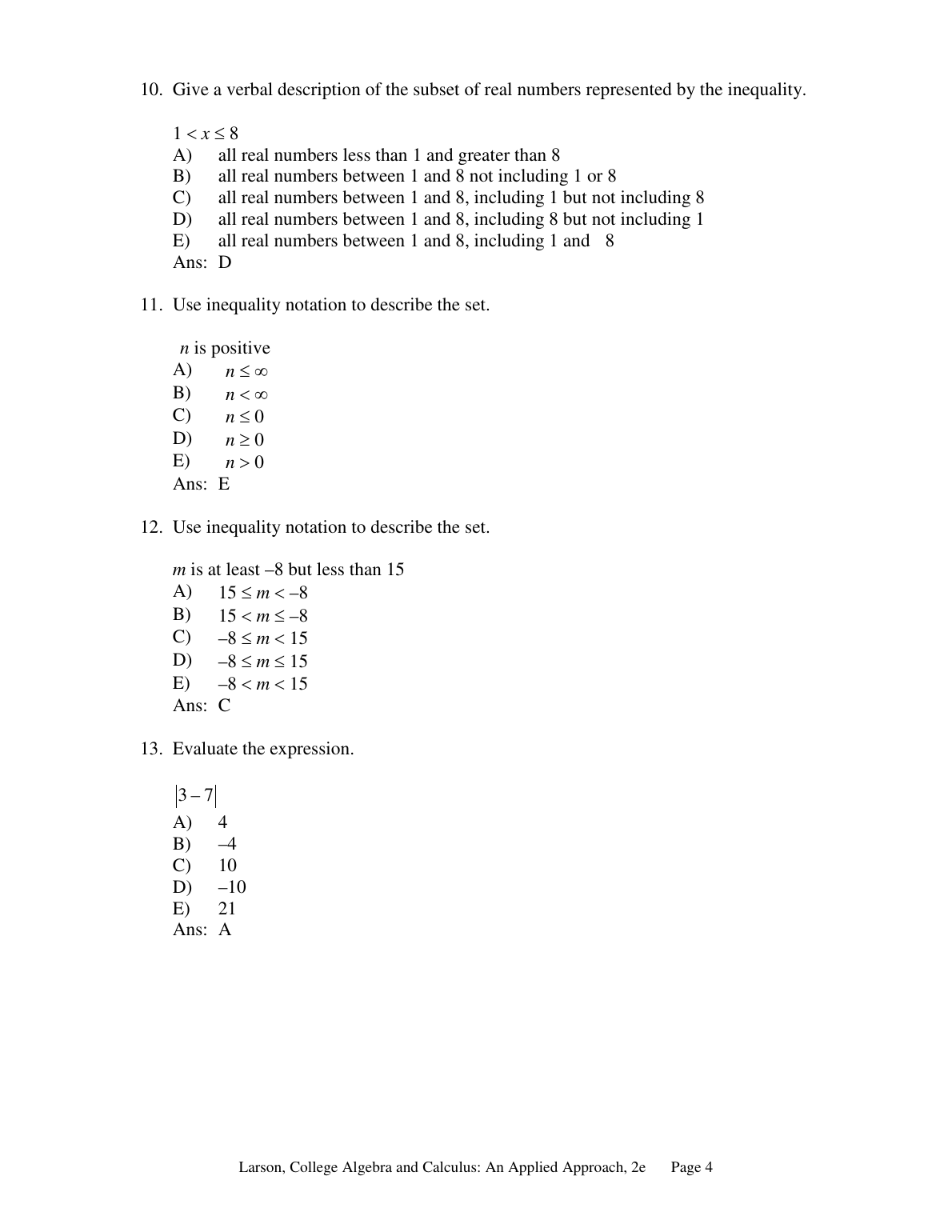 College Algebra and Calculus: An Applied Approach, 2nd Ed IMG-1