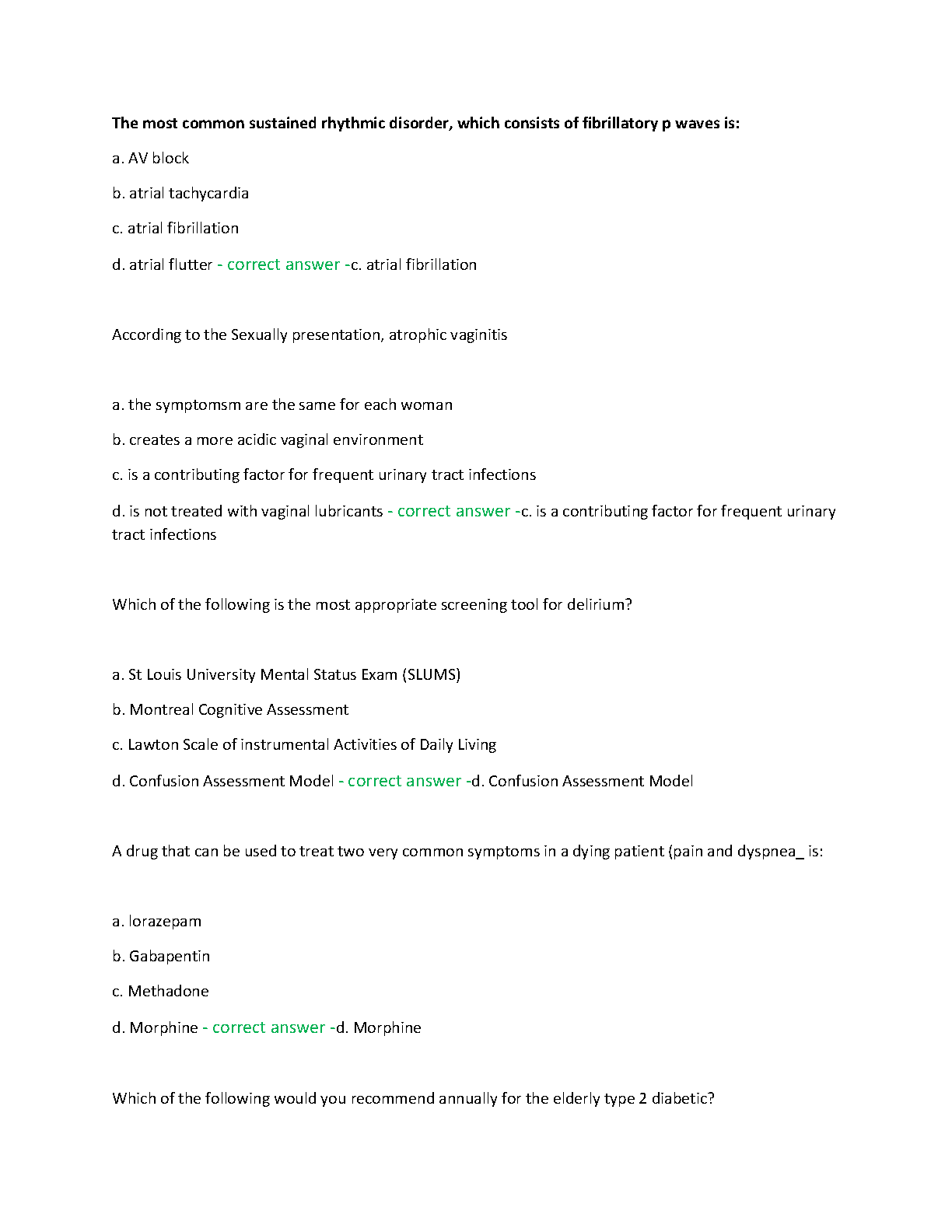 NR 601 Final Exam 2026 Study Guide for Family Nurse Practitioners