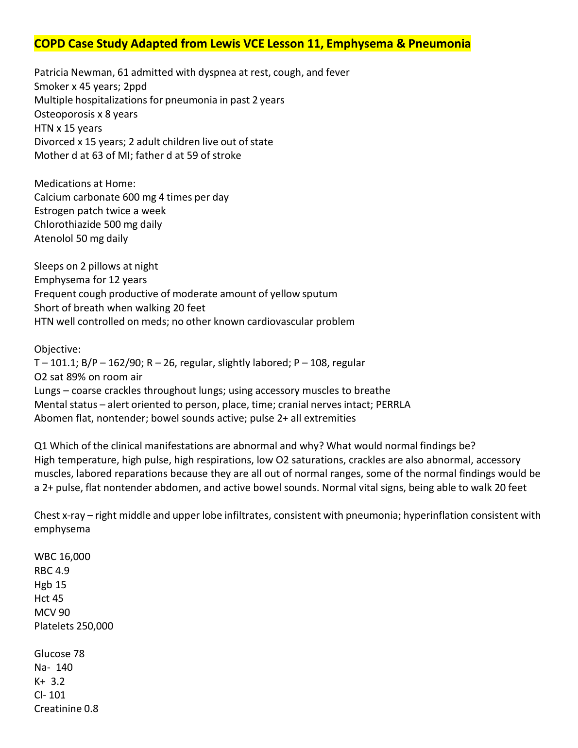 COPD & Pneumonia Nursing Case Study 2026 Exam Guide IMG-1