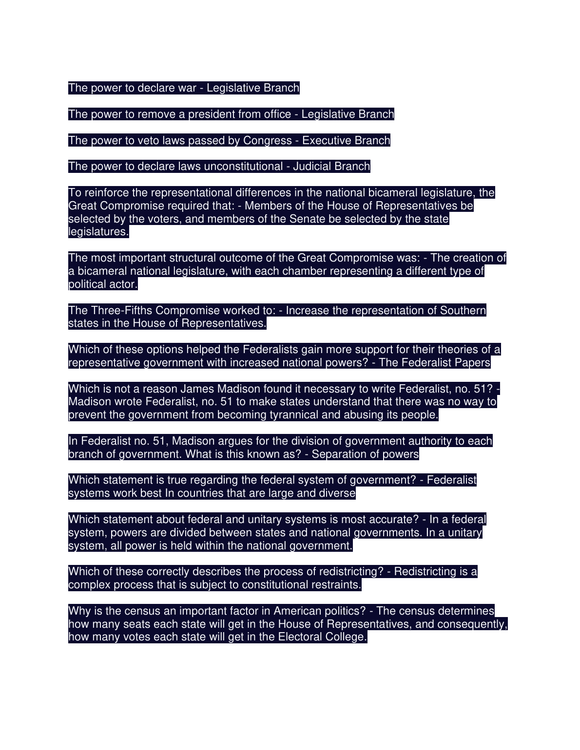 WGU American Politics Study Guide and Exam Prep