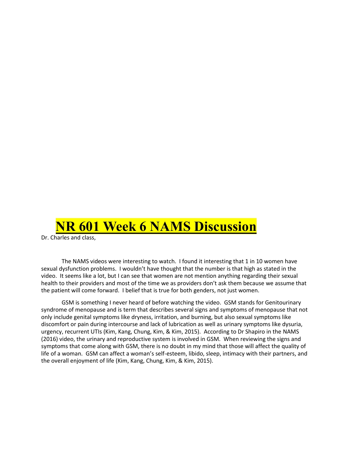 NR 601 Week 6 NAMS Discussion Notes 2023 IMG-1