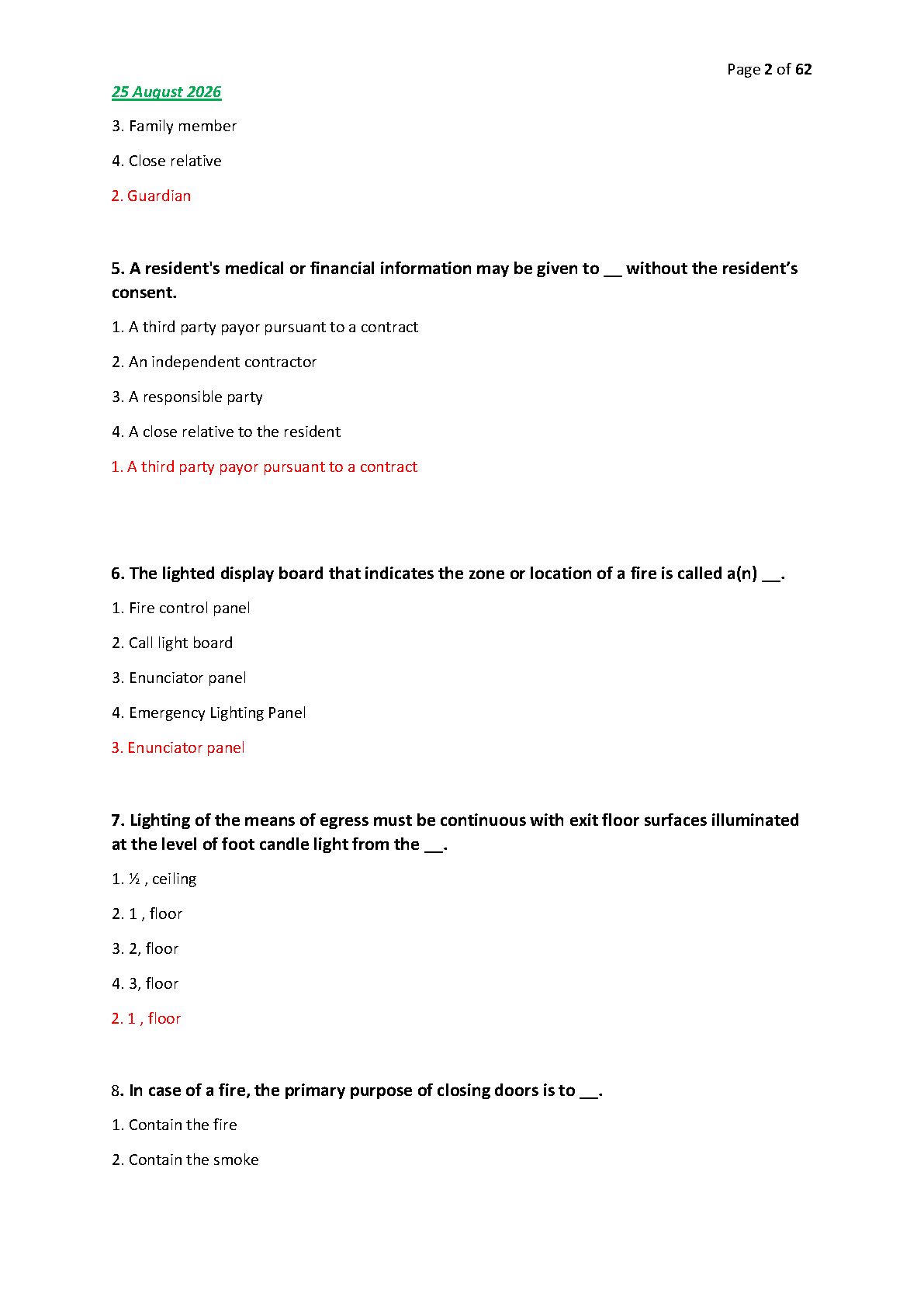 Facility Admin Exam Prep Test Bank 2026