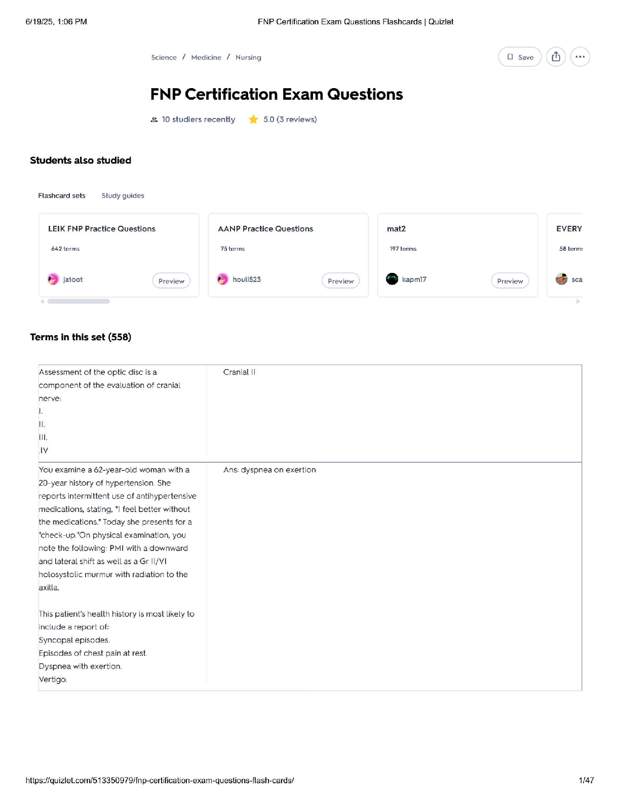 FNP Cert Exam Practice Questions 2026/27 AANP ANCC Prep