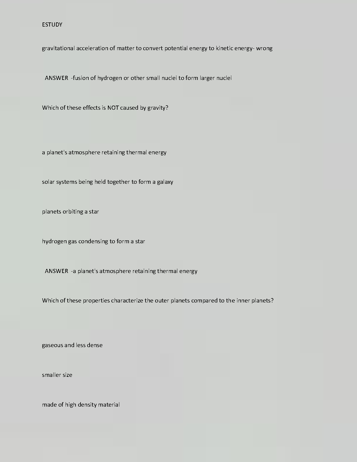 WGU C165 Earth and Sky Test Bank 2023 with Verified Answers