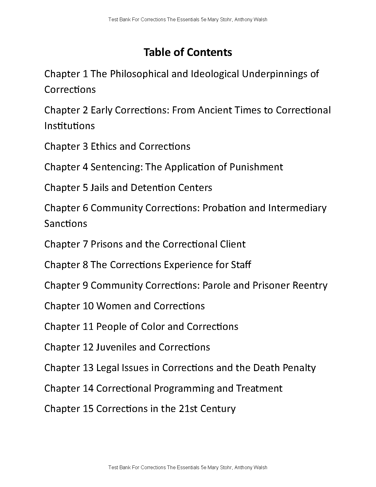 Corrections The Essentials 5th Ed Test Bank Stohr Walsh Ch 1-15 IMG-3