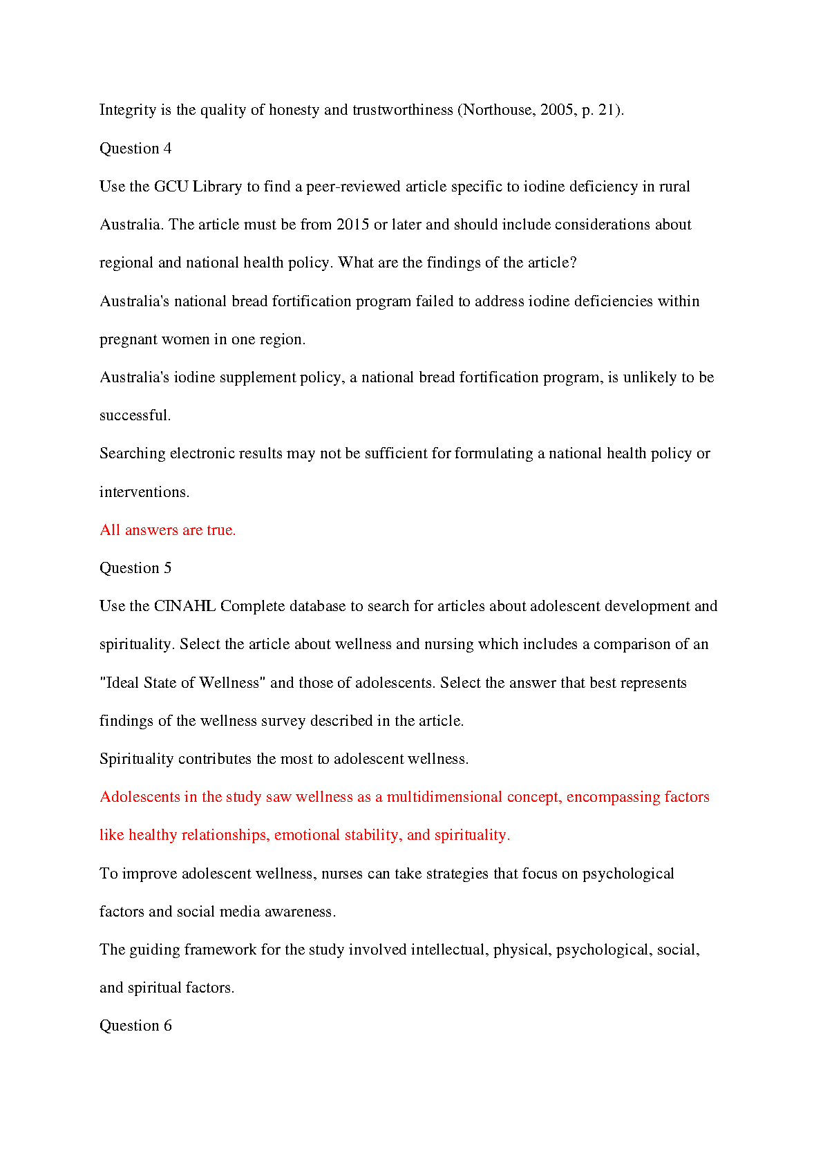 GCU NUR513 Week 6 Quiz Prep and Study Notes 2026/27