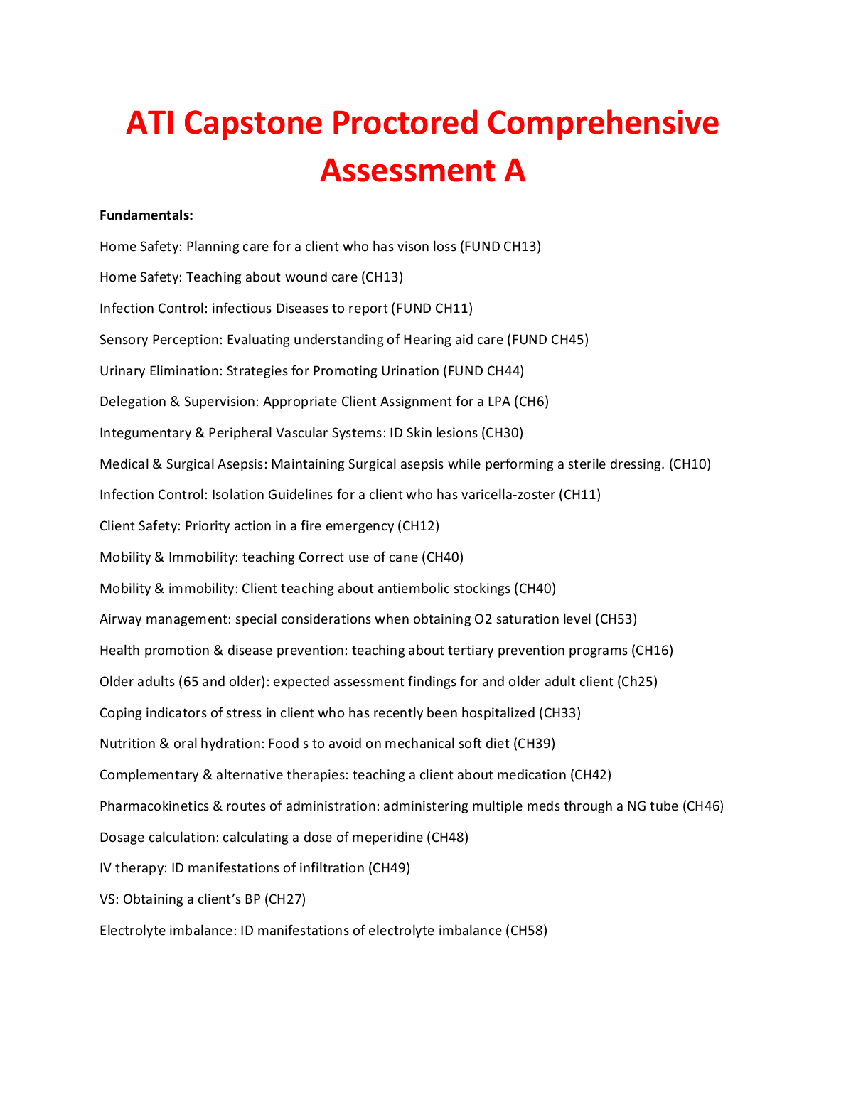 ATI Capstone Comprehensive Assessment Update Nursing 2026/27