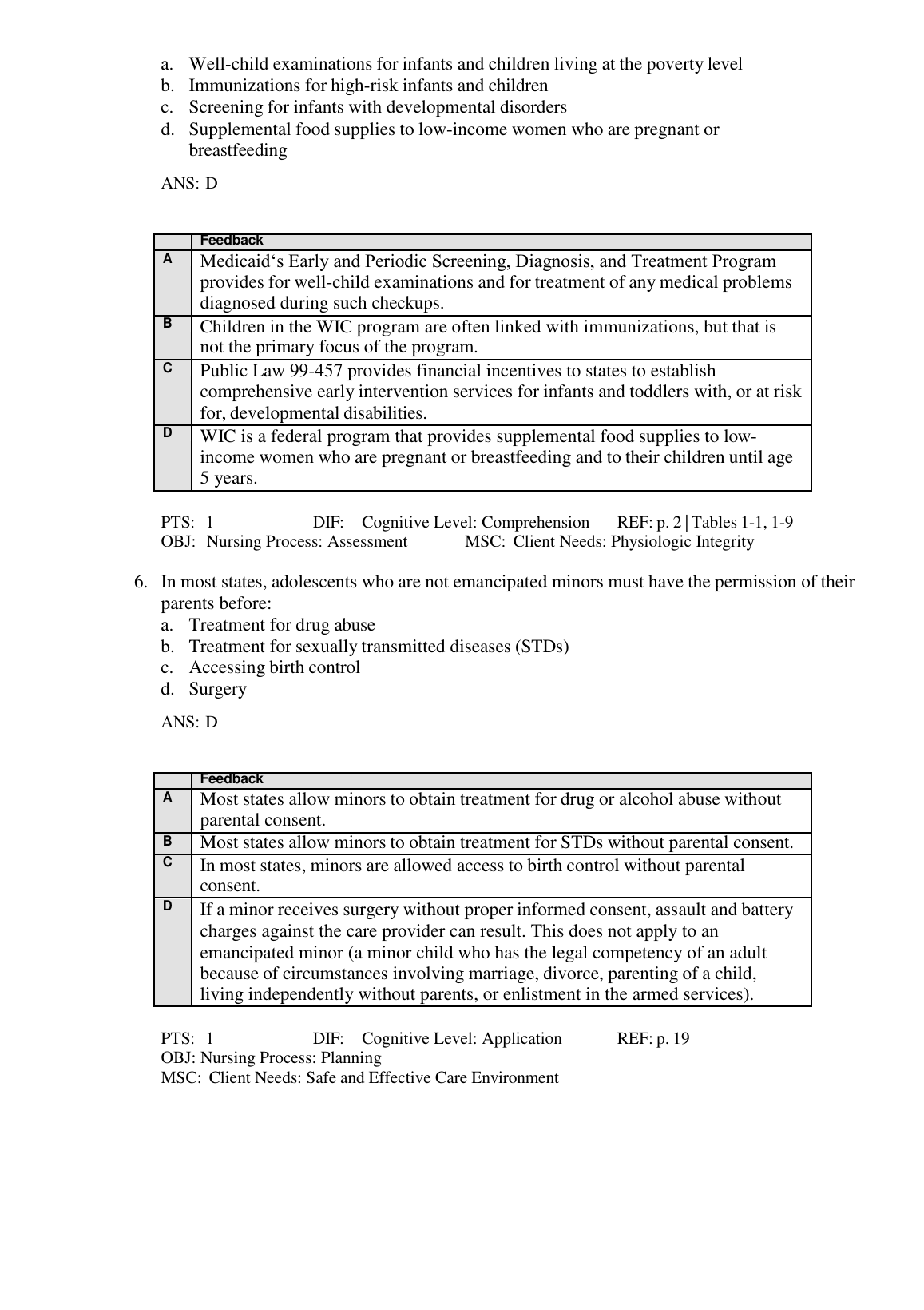 Maternal-Child Nursing 2027/28 Test Bank | Ricci 6e Practice IMG-1