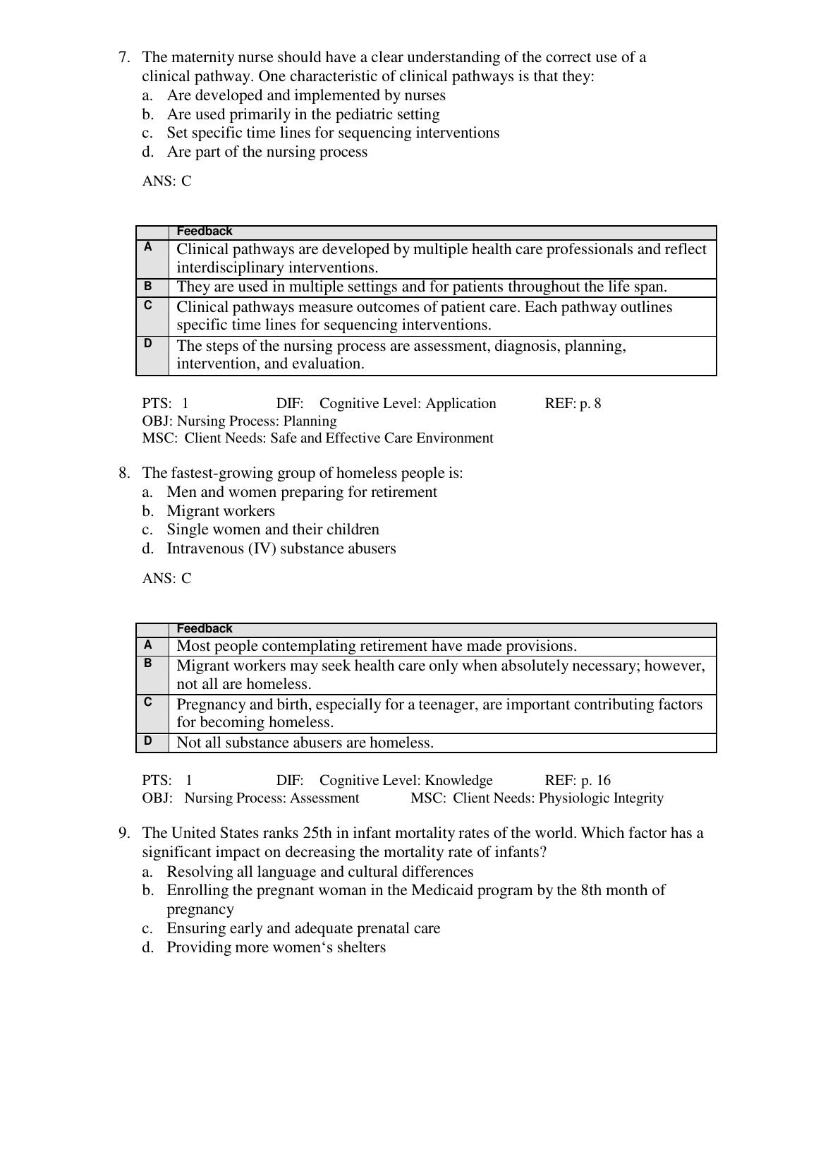 Maternal-Child Nursing 2027/28 Test Bank | Ricci 6e Practice