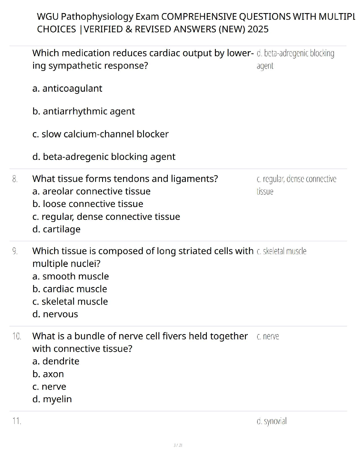 WGU Pathophysiology Exam 2025 Practice MCQs with Answers IMG-3