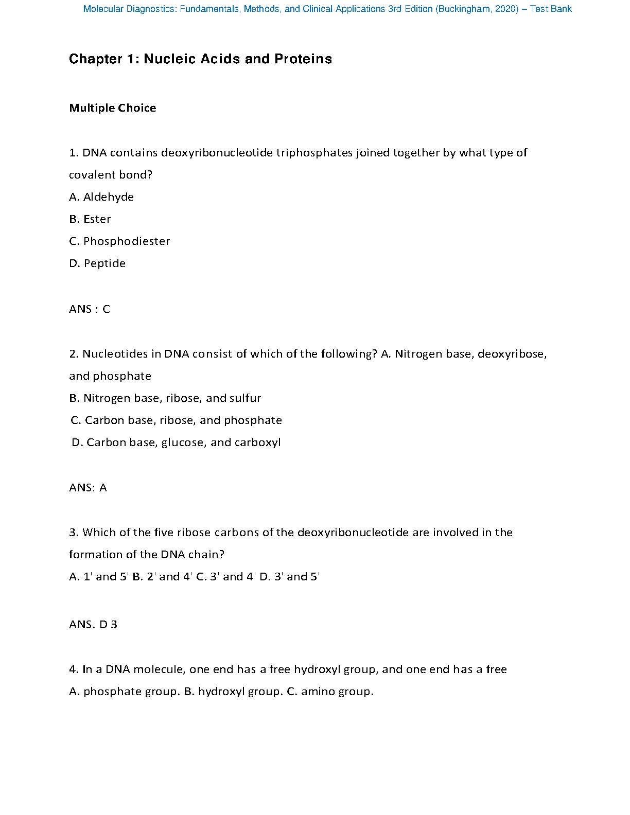 Molecular Diagnostics Test Bank Buckingham 3rd Ed IMG-3