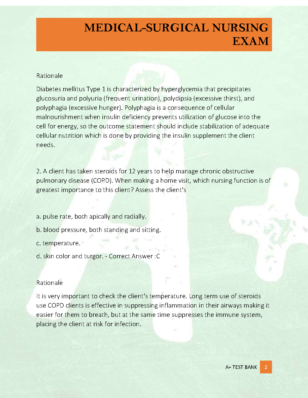Lewis Med Surg Exam 1 Test Bank 12e Solutions 2026/27