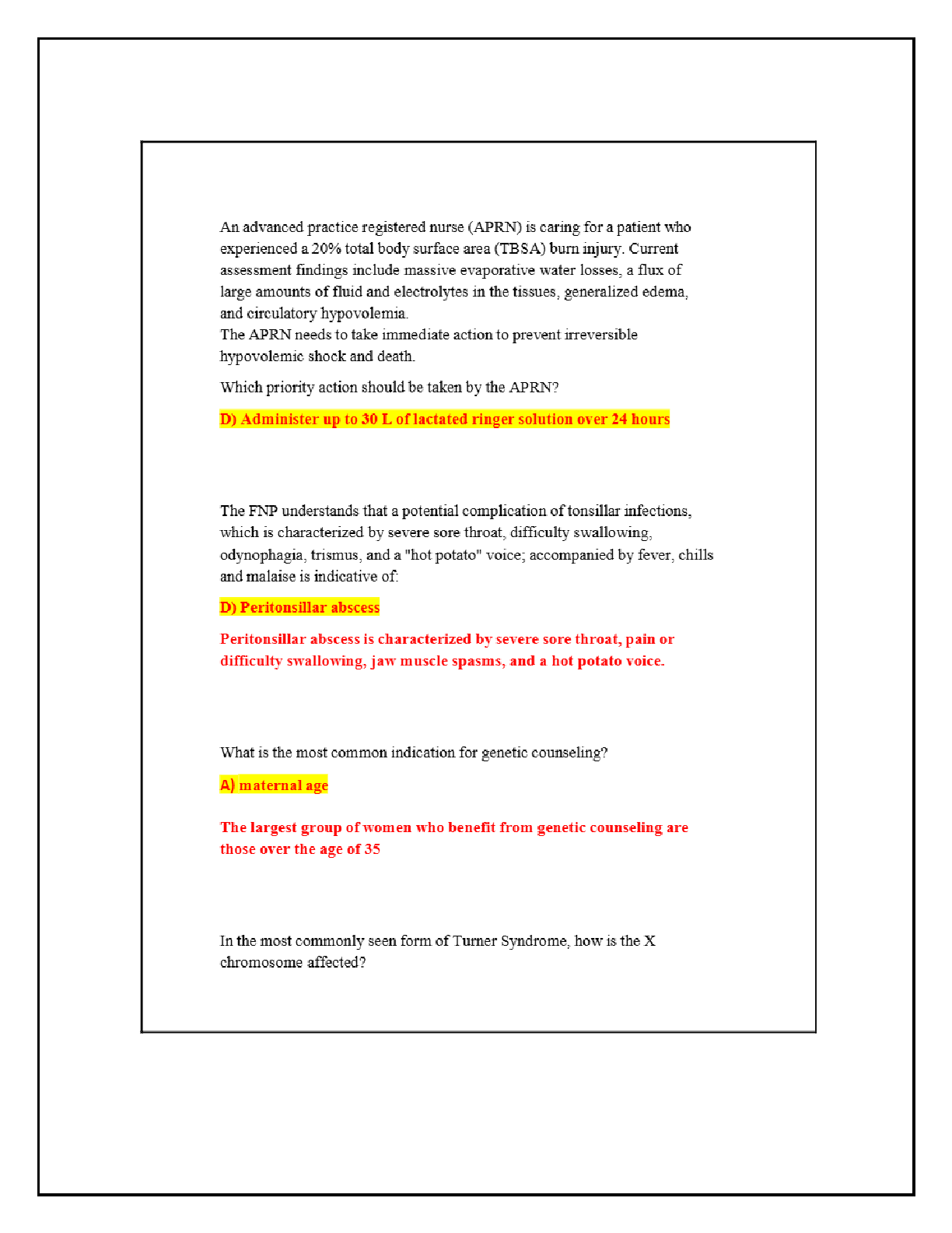 WGU D115 Adv Patho OA Test Bank 2025 2026 QA