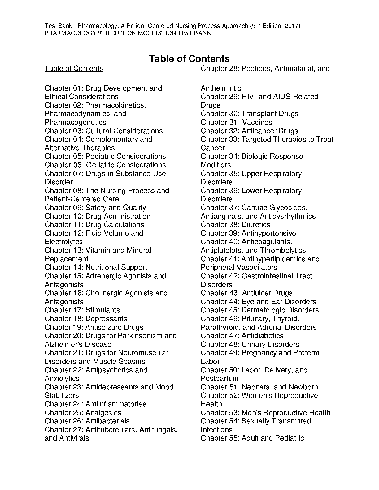 Pharmacology Test Bank 9th Ed 2026/27
