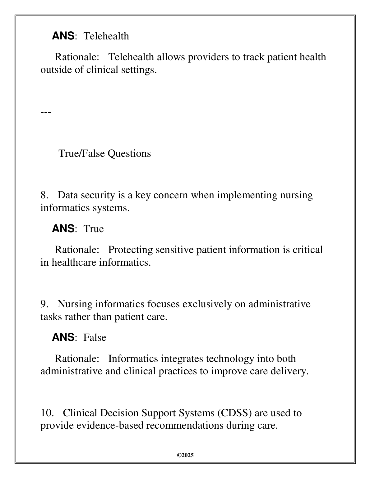 Nursing Informatics WGU C790 Exam Prep Guide 2025 IMG-1