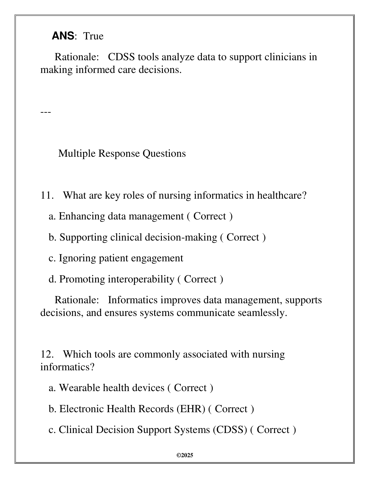 Nursing Informatics WGU C790 Exam Prep Guide 2025