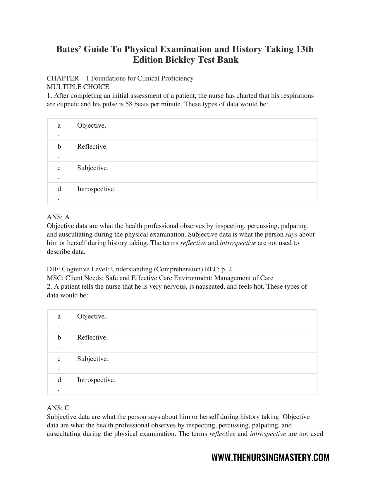 Bates’ Guide To Physical Examination and History Taking, 13E