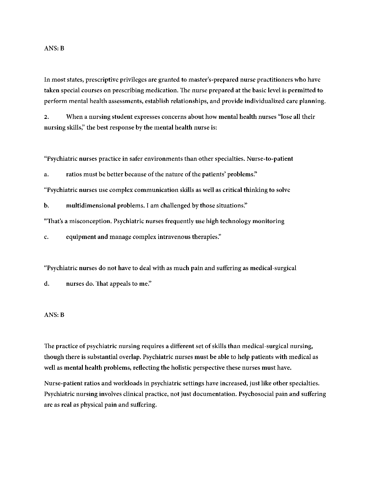 Mental Health Nursing Test Bank 2026/27 | Morrison Valfre