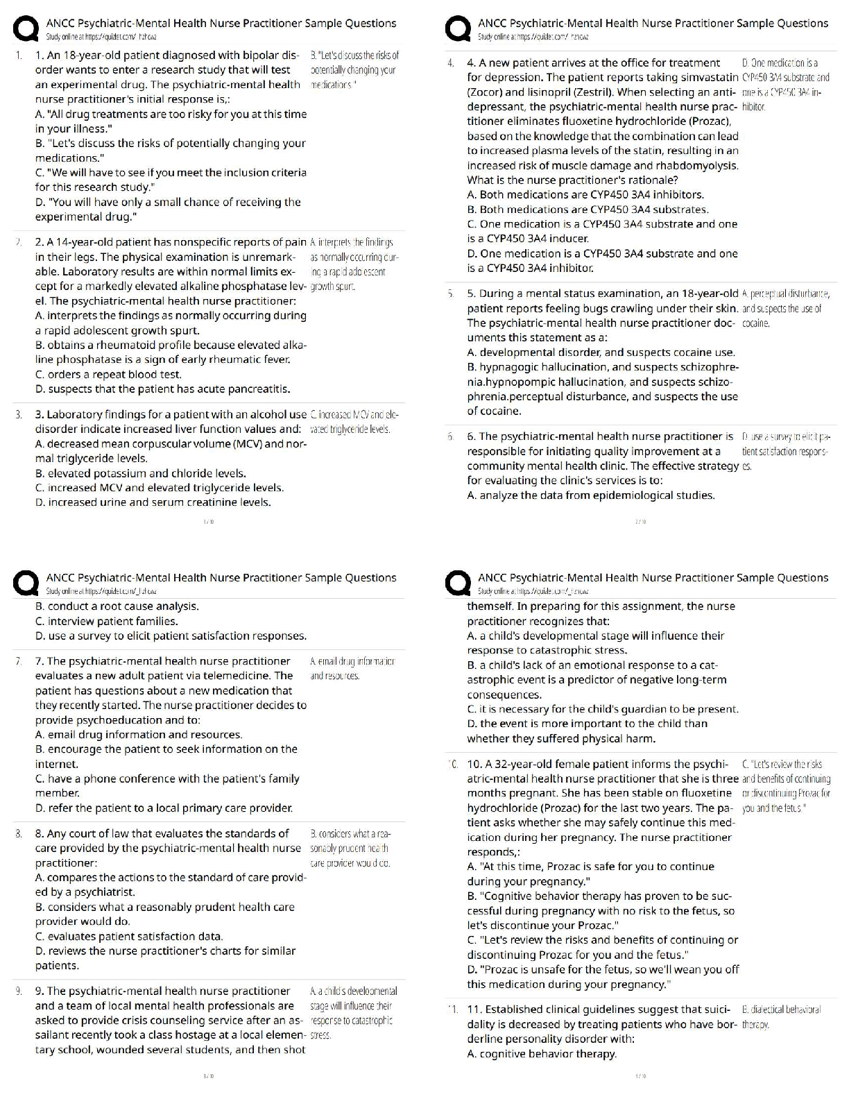PMHNP-BC Study Guide & Practice Tests 2026/2027