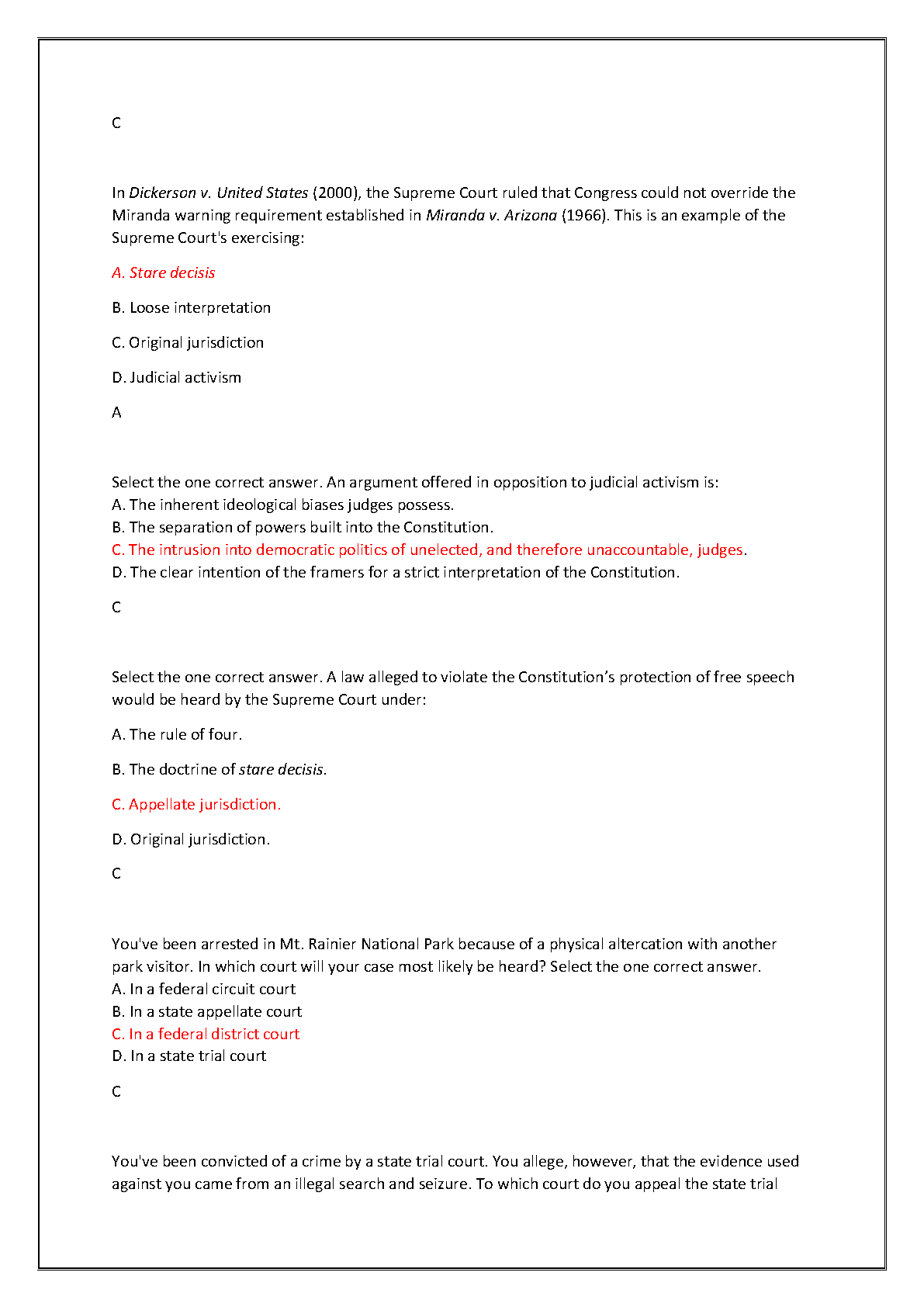 WGU C963 Exam Prep: 300 Q&A for US Constitution and Politics 2025