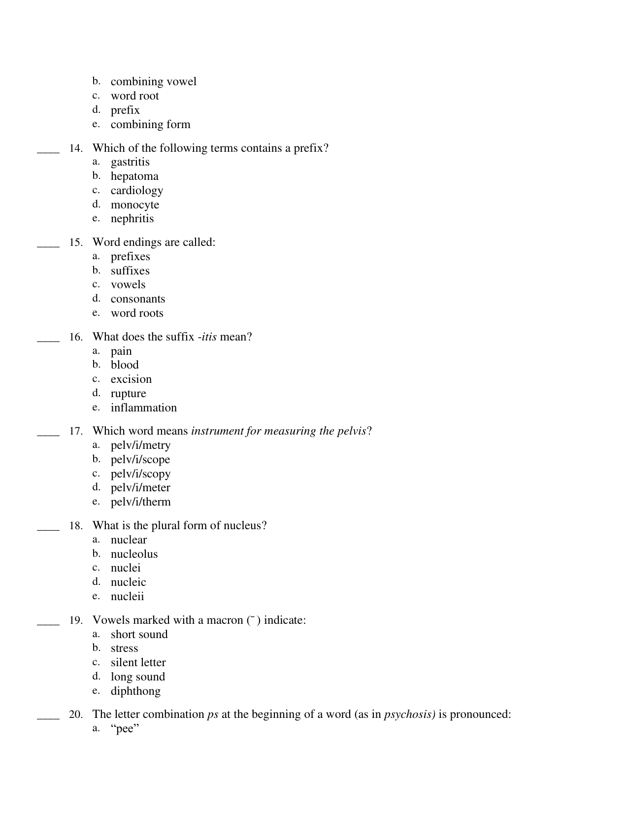 Medical Terminology Express 3rd Edition Test Bank IMG-3