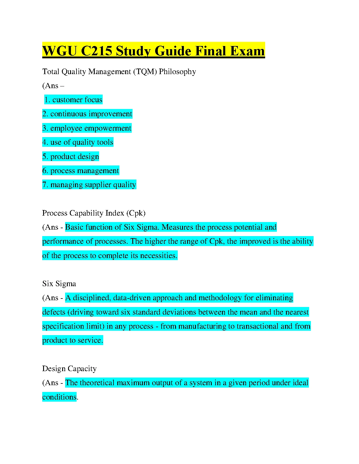 WGU C215 Final Exam Study Guide and Notes IMG-1