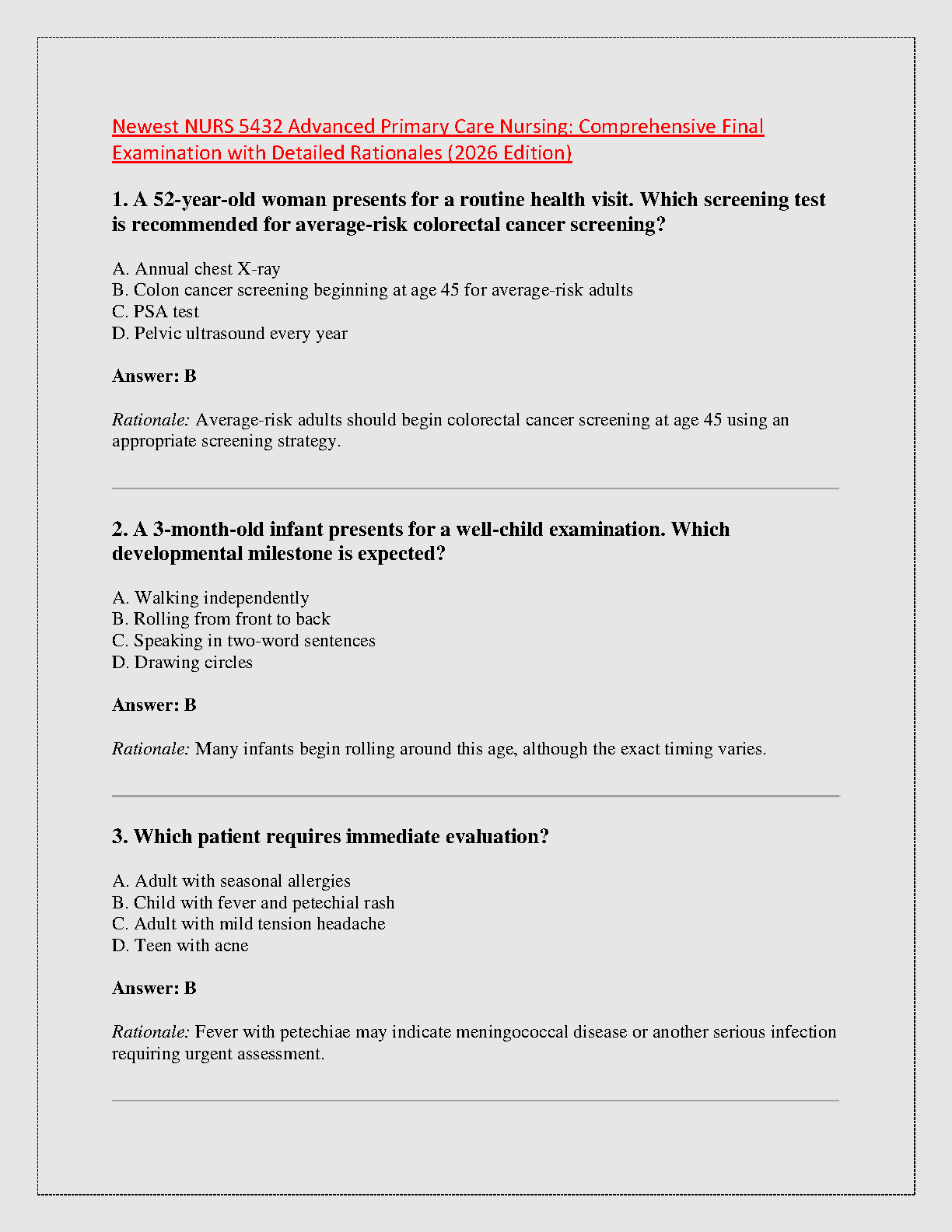 NCLEX Practice Questions Test Bank 2026 2027