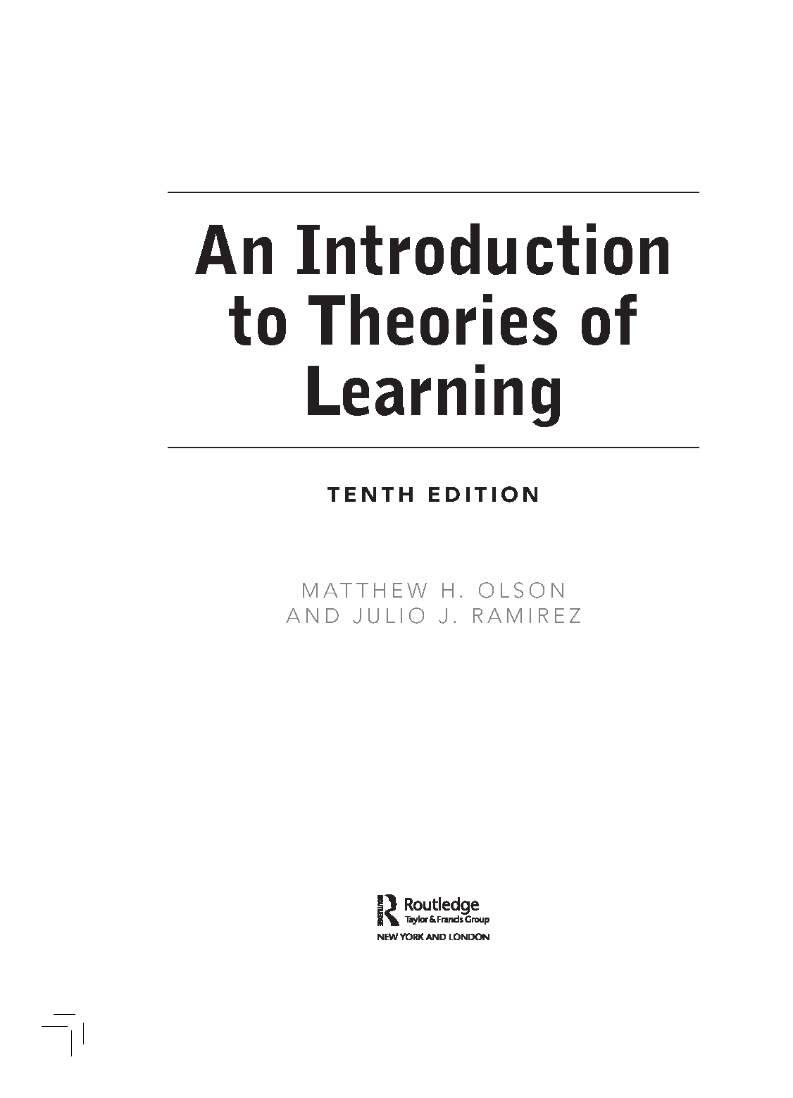 Learning Theories Test Bank 10th Ed Olson Ramirez